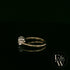 9ct Yellow Gold & Three Stone Moissanite Ring