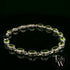 Sterling Silver Chain Bracelet with Cabochon Peridot Gemstones