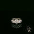 9ct White Gold & Three Stone Moissanite Ring