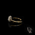 9ct Yellow Gold & White Moissanite Gold Floral Ring
