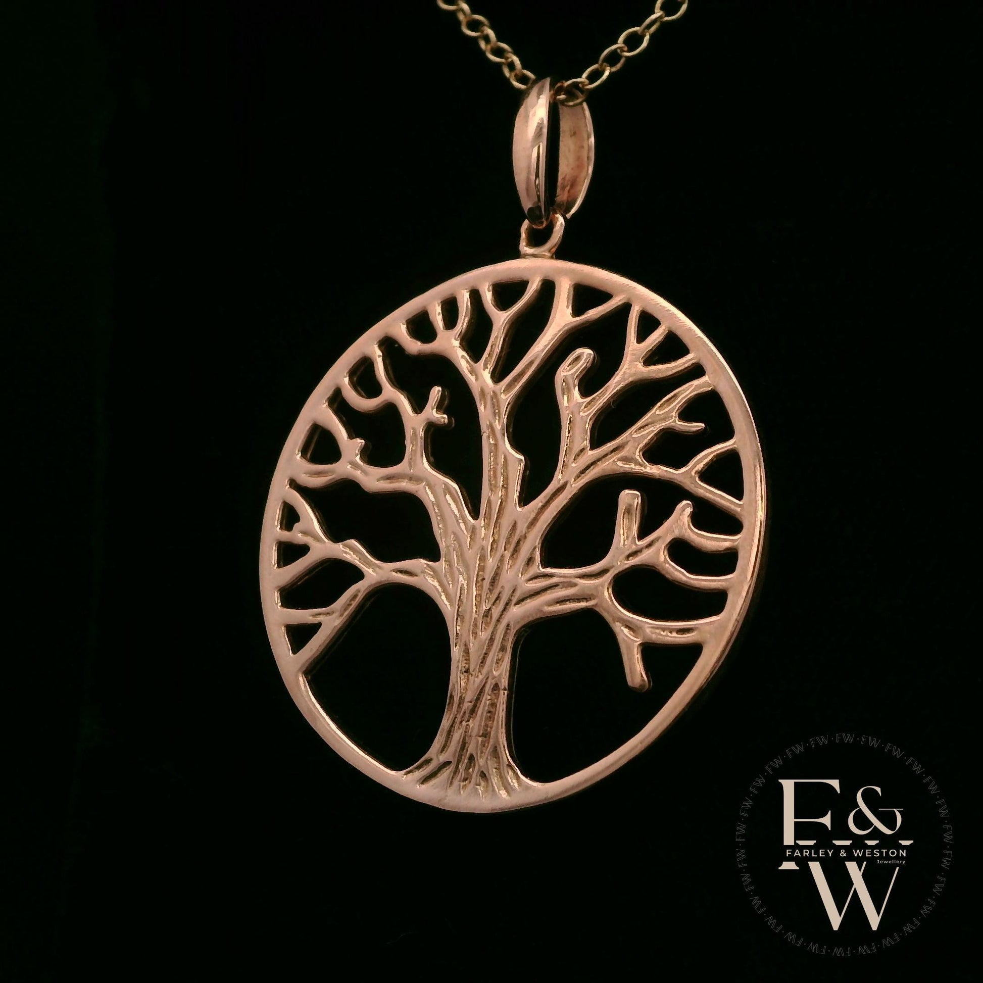 9ct Rose Gold 'Tree of Life' Pendant