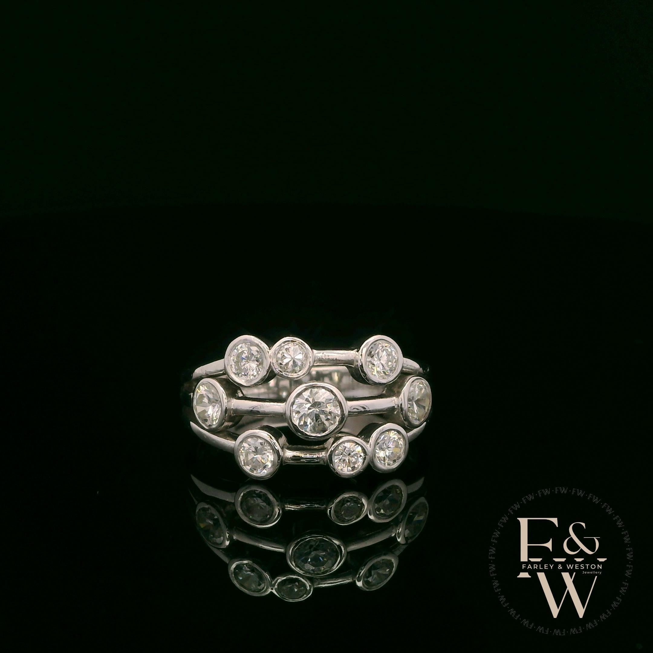 Lab-Grown Diamond 9ct White Gold Raindance Ring