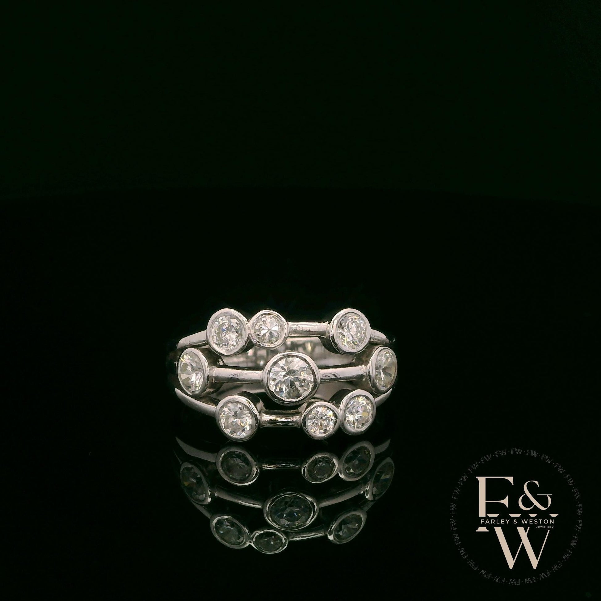 Lab-Grown Diamond 9ct White Gold Raindance Ring
