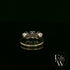 9ct Yellow Gold & Three Stone Moissanite Ring
