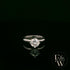 9ct White Gold White Moissanite Single Stone with Bezel Set Head Ring