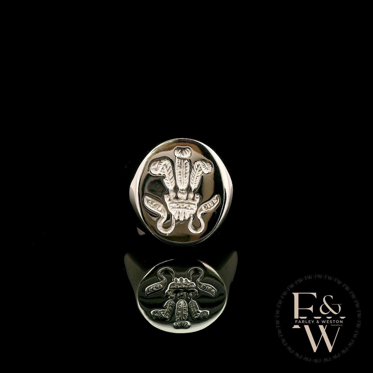 Silver Prince of Wales Signet Ring