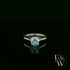 Solitaire Aquamarine & Silver Engagement Ring