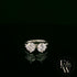 Double Moissanite & 9ct White Gold Ring