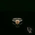 Solitaire Champagne & Silver Engagement Ring