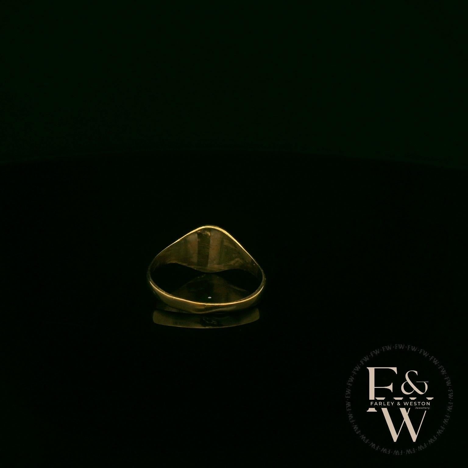 9ct Yellow Gold Welsh Feather Signet Ring