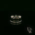 9ct White Gold & Three Stone Moissanite Ring
