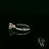 9ct White Gold White Moissanite Single Stone with Bezel Set Head Ring