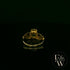 9ct Yellow Gold Agate and Diamond Unique Claddagh Ring