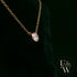 9ct Rose Gold Single Stone Moissanite Necklace