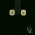 18ct Yellow Gold Emerald-Cut Emerald & Diamond Studs