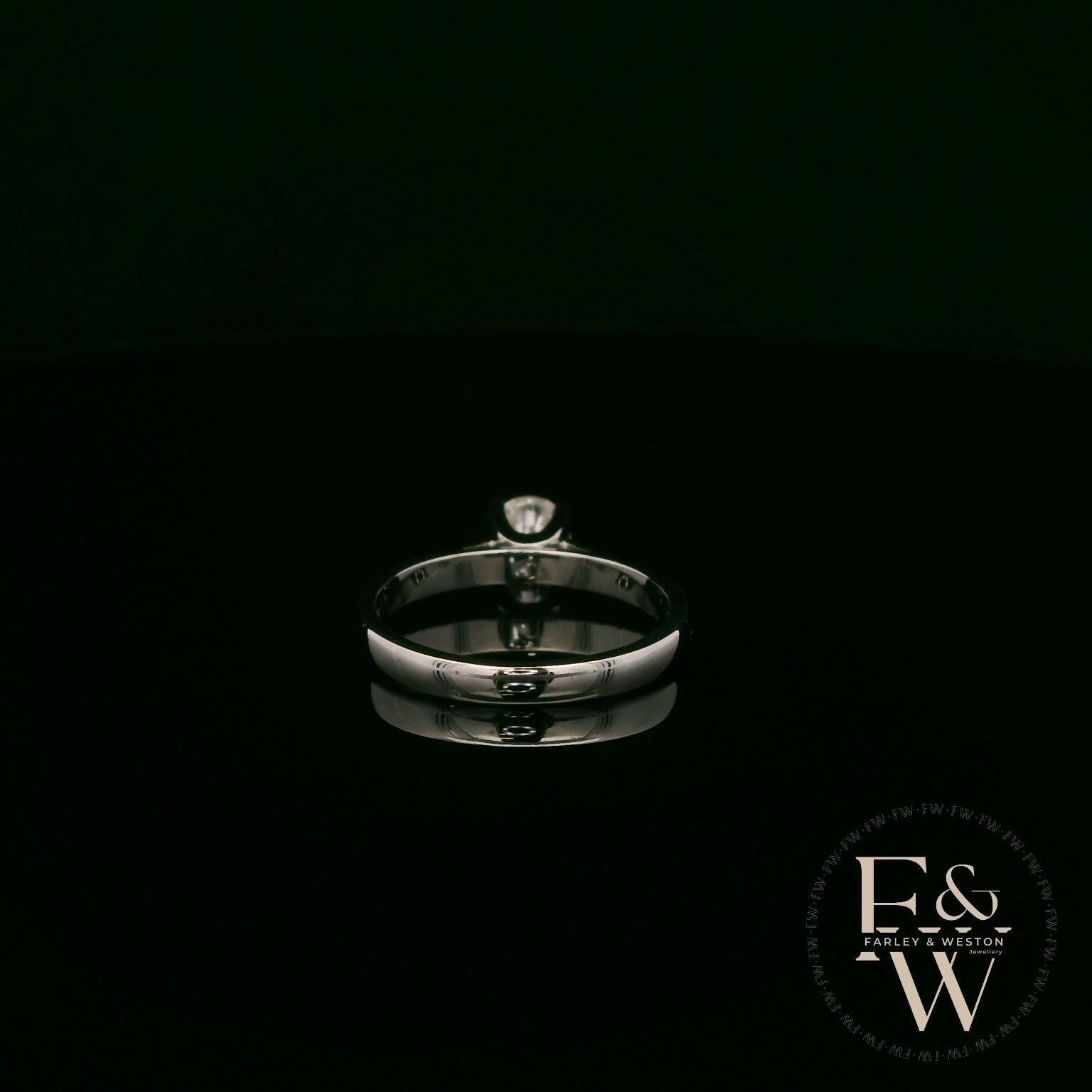 Solitaire Round-Cut Diamond & Platinum Ring
