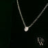 9ct White Gold Single Stone Diamond Necklace