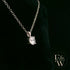 9ct White Gold & Solitaire Moissanite Pendant
