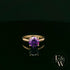 9ct Yellow Gold 2ct Amethyst Single Stone Ring