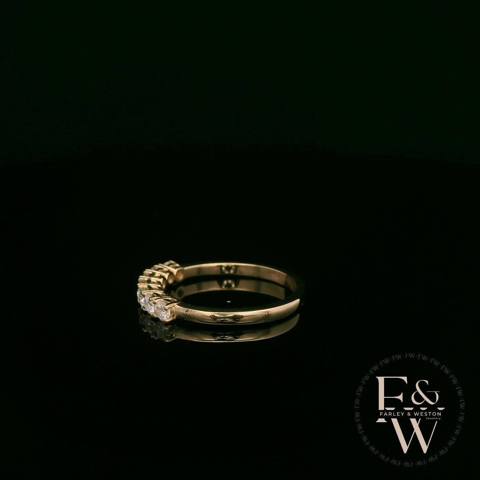 9ct Yellow Gold Lab Grown Diamond Half Eternity Ring