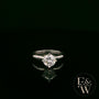 9ct White Gold Lab Grown Diamond Single Stone with Bezel Set Head Ring