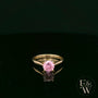 9ct Rose Gold Pink CZ Solitaire Ring