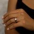 Celtic Patterned 9ct Rose Gold Cultured Opal Single Stone Ring