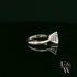 9ct White Gold Large Single Stone White Moissanite Ring