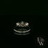 9ct White Gold & Three Stone Moissanite Ring