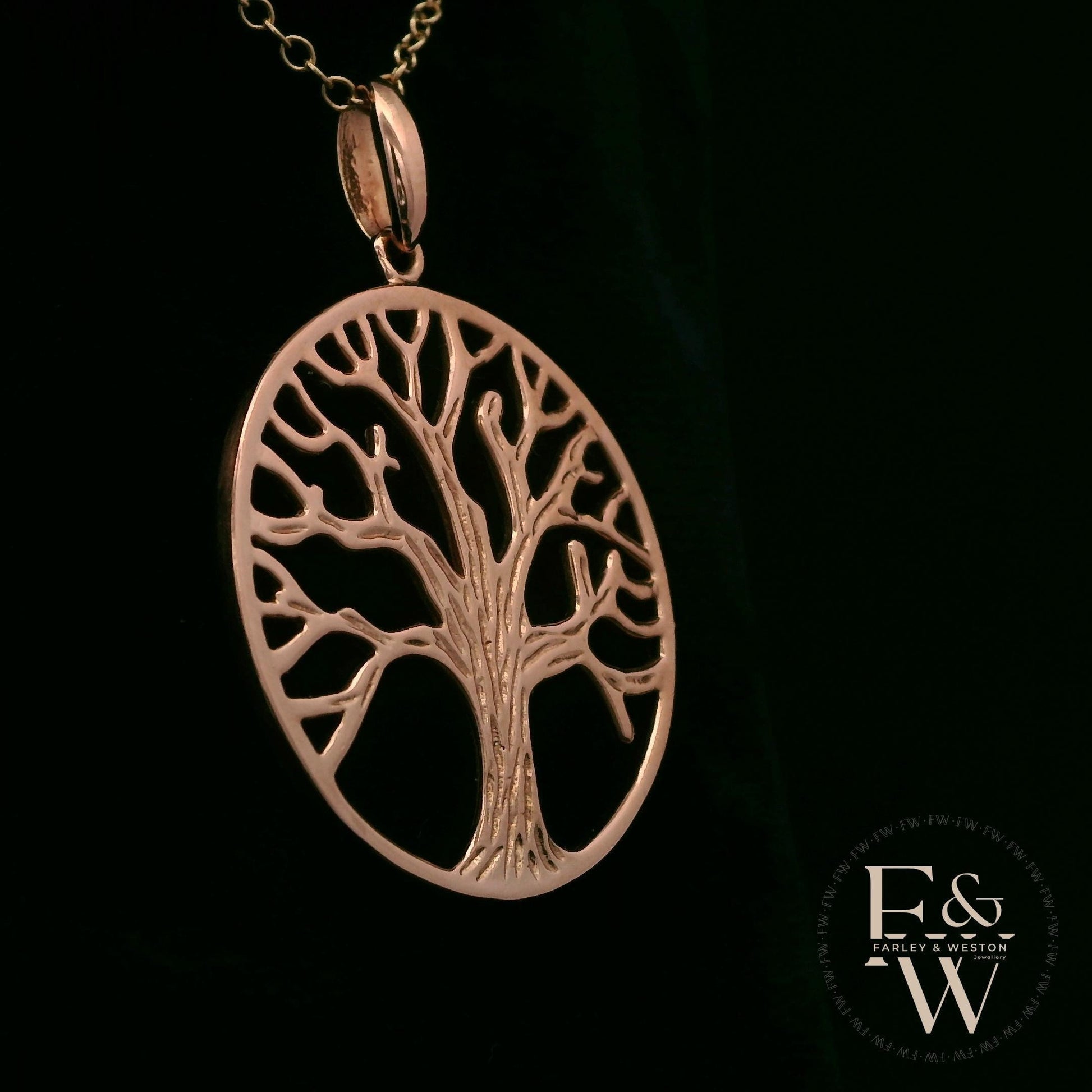 9ct Rose Gold 'Tree of Life' Pendant