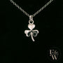 9ct White Gold 3 Leaf Clover Pendant