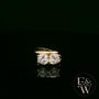 Double Moissanite & 9ct Yellow Gold Ring
