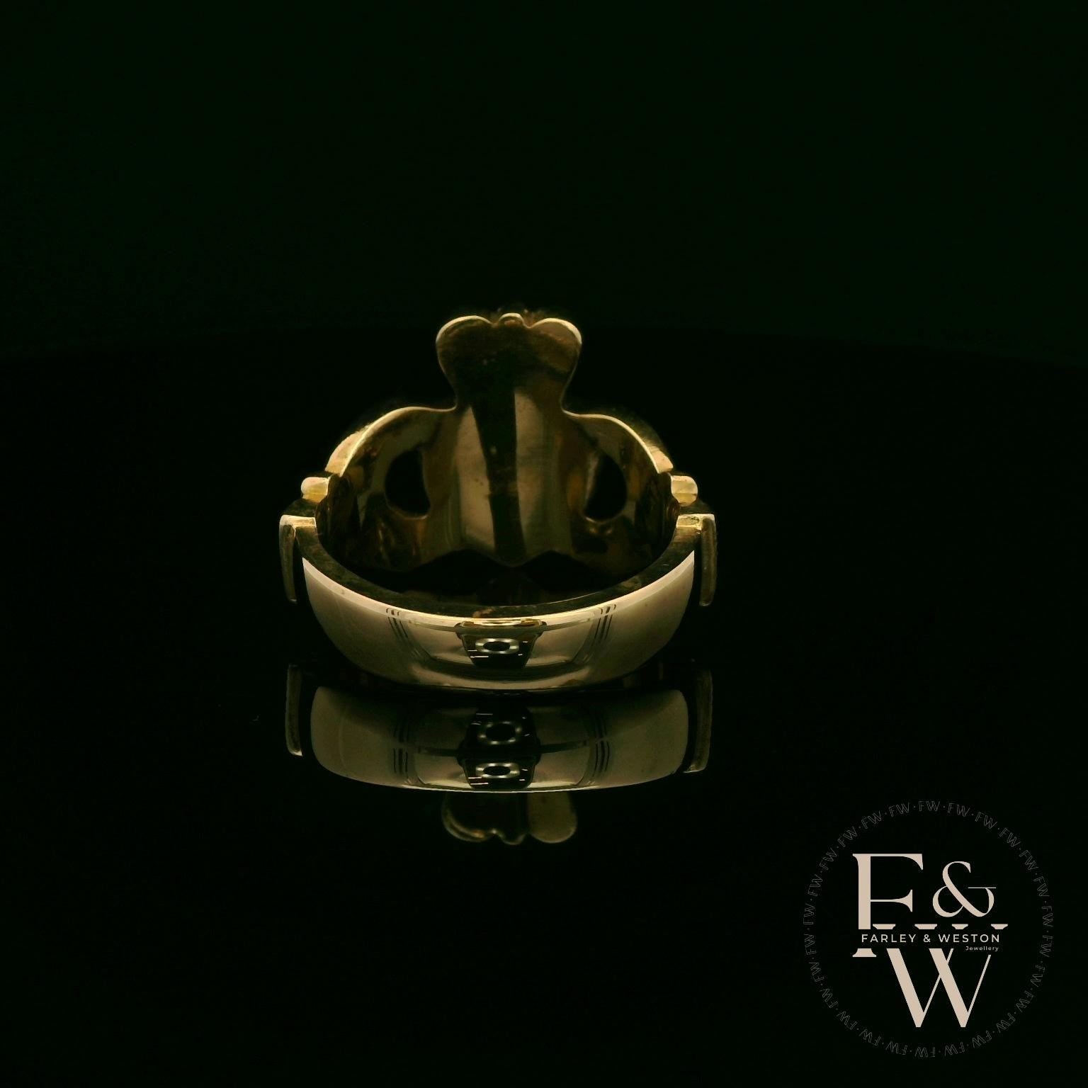 9ct Yellow Gold Claddagh Ring: Heritage Jewellery