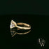 9ct Yellow Gold Large Single Stone White Moissanite Ring