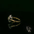 18ct White and Yellow Gold Princess-Cut Emerald & Diamond Vintage Ring
