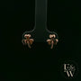 3 Leaf Clover 9ct Rose Gold Studs