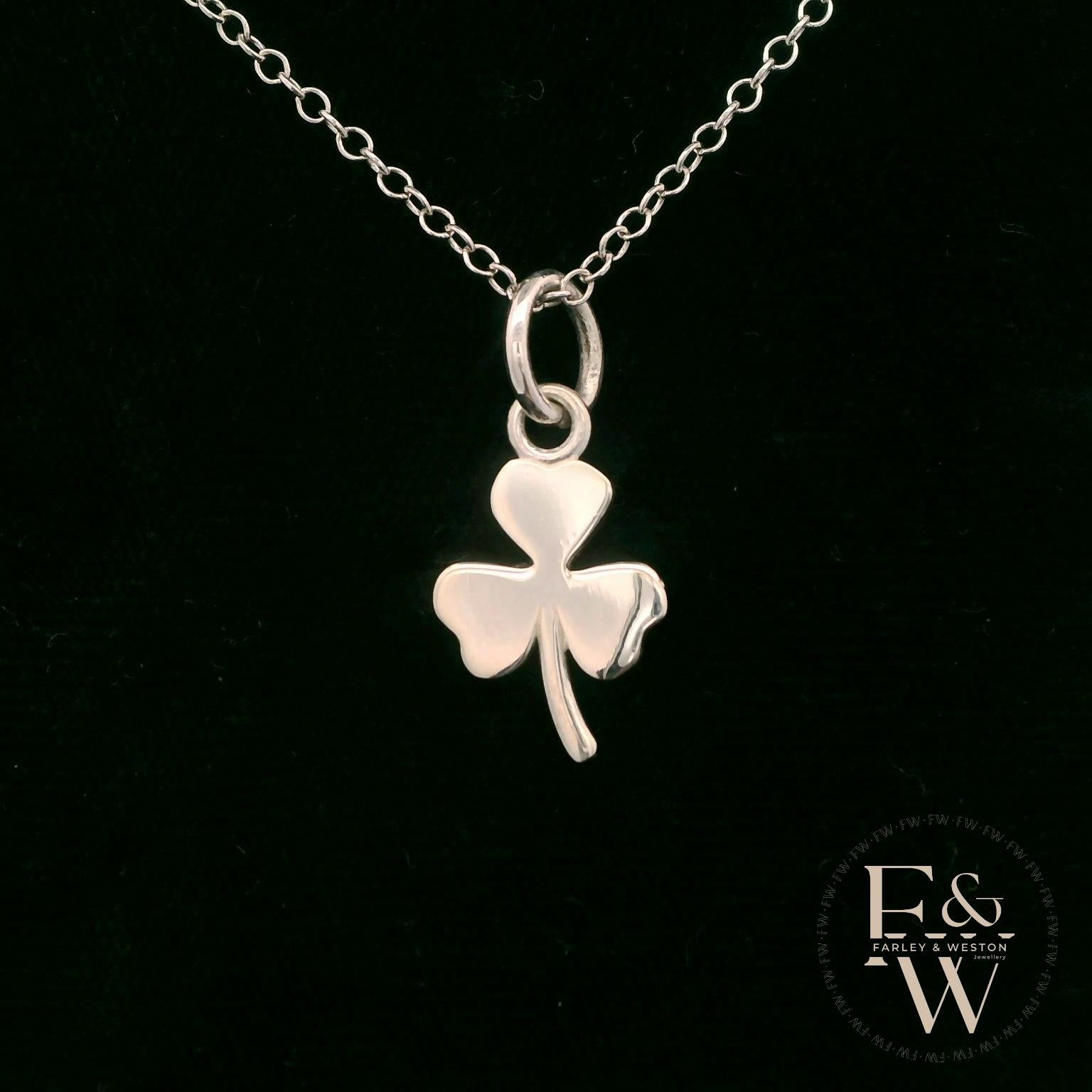 Sterling Silver 3 Leaf Clover Pendant