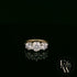 9ct Yellow Gold & Three Stone Moissanite Ring