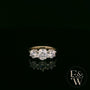 9ct Yellow Gold & Three Stone Moissanite Ring