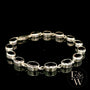Sterling Silver Oval Garnet Bracelet
