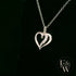 Sterling Silver White Moissanite Heart Pendant
