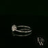 9ct White Gold & Three Stone Moissanite Ring