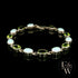 Sterling Silver Oval Cultured Opal and Peridot Bracelet