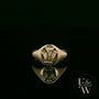 9ct Yellow Gold Welsh Feather Signet Ring
