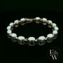 Sterling Silver Oval Cultured Opal Bracelet