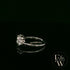9ct White Gold & Three Stone Moissanite Ring