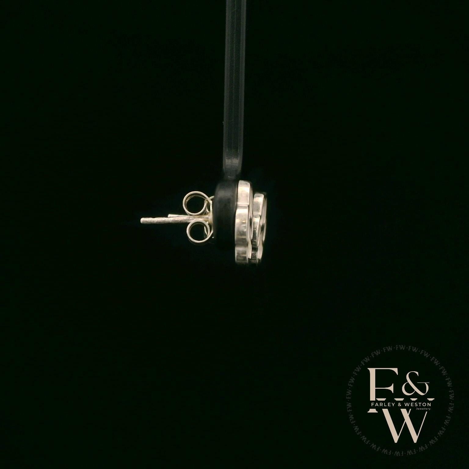 Charming Silver Paw-Print Studs