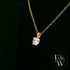 9ct Yellow Gold & Solitaire Moissanite Pendant