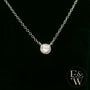 9ct White Single Stone Lab Grown Diamond Necklace