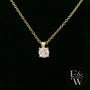 9ct Yellow Gold & Solitaire Moissanite Pendant